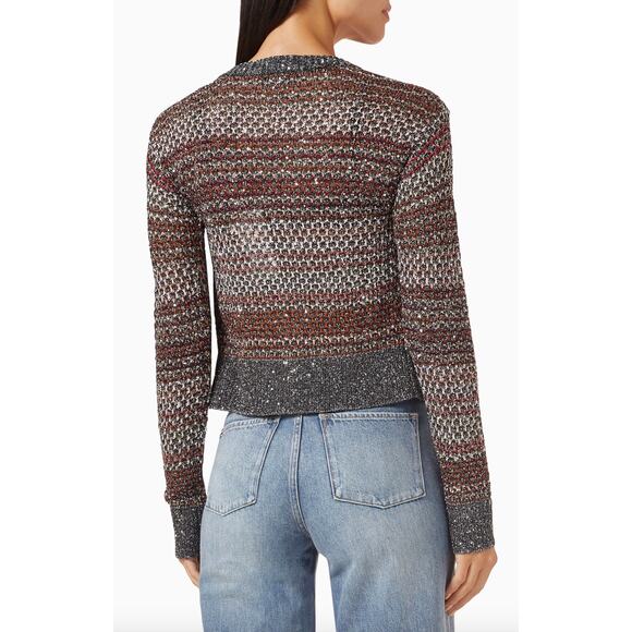 Missoni Mesh Knit Sequin Short Cardigan in Multi - Picture 13 of 15